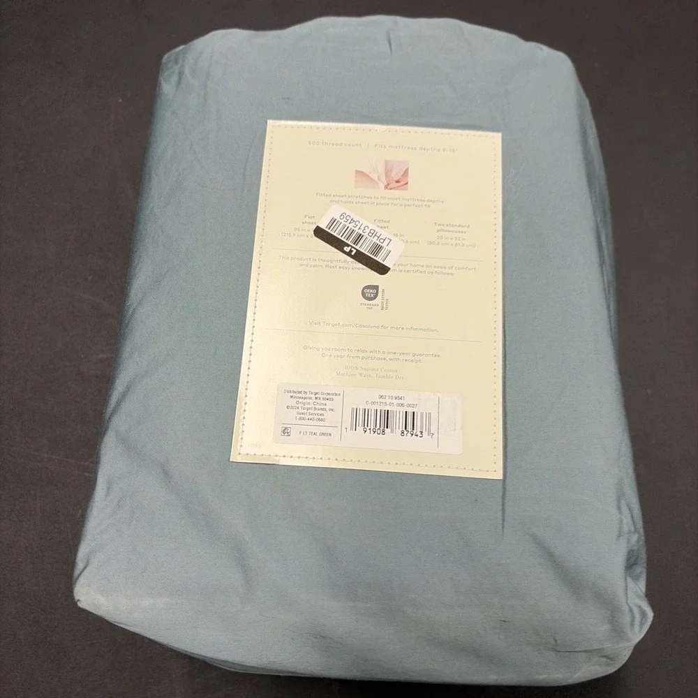 New Full Size, 500 Thread Count Supima Sateen Solid Sheet Set - Casaluna 20597